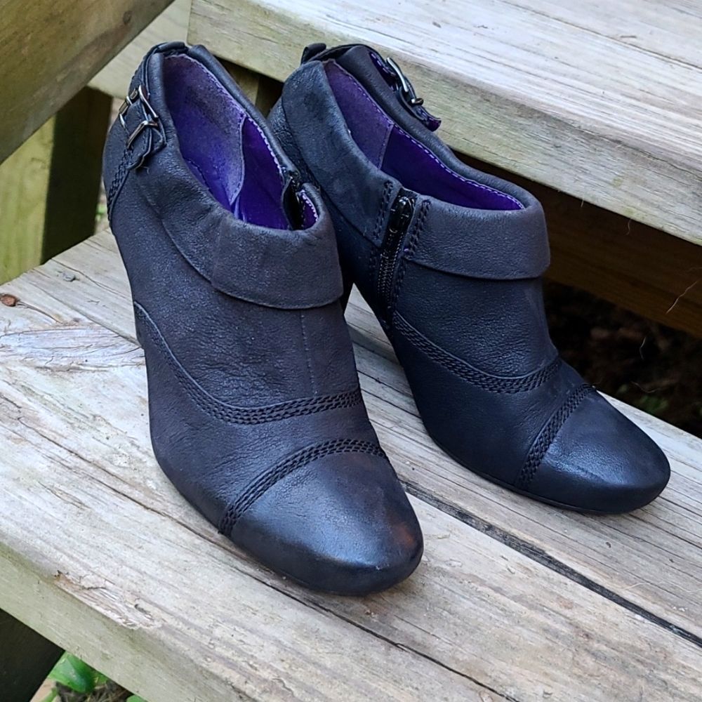 Madison Leather Dallas Round Toe Ankle Booties